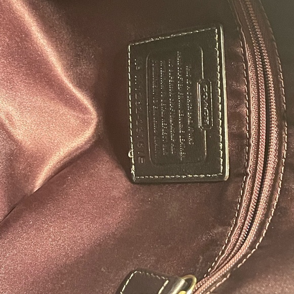 Coach leather shoulder bag dark chocolate - Picture 6 of 9